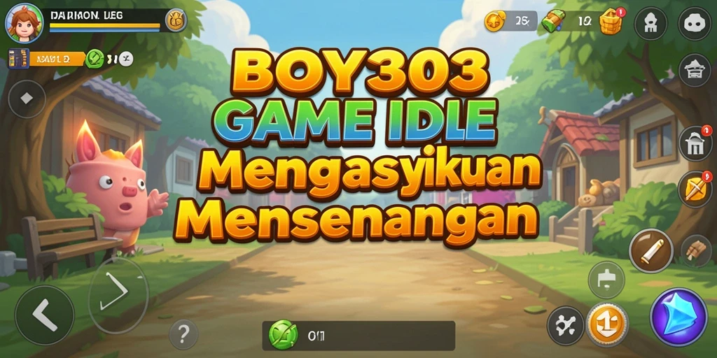 Tampilan gameplay setting Idle yang menawan dan interaktif.