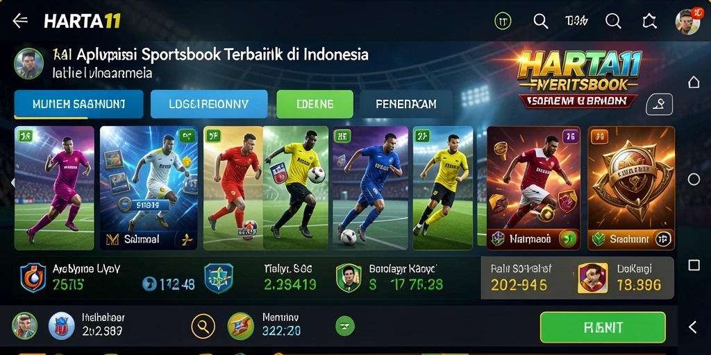 Tampilan permainan sportsbook yang menarik dan interaktif di HARTA11.