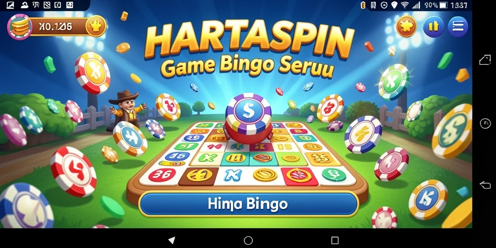 Tampilan gameplay seru dan interaktif dari HARTASPIN Bingo.