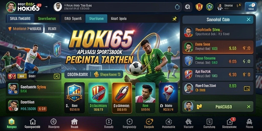 Tangkapan layar utama HOKI65 menampilkan taruhan olahraga yang seru dan interaktif.