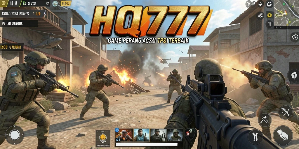 Screenshot HQ777 menampilkan aksi gameplay TPS yang mendebarkan.