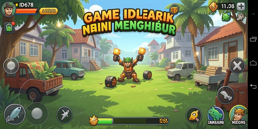 Tampilan gameplay ID678 yang menarik dengan karakter dan sumber daya yang berkembang.