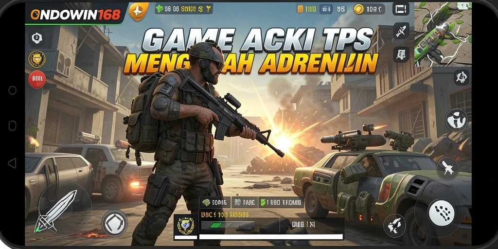 Tampilan gameplay menegangkan dari INDOWIN168 dengan aksi TPS yang mendebarkan.