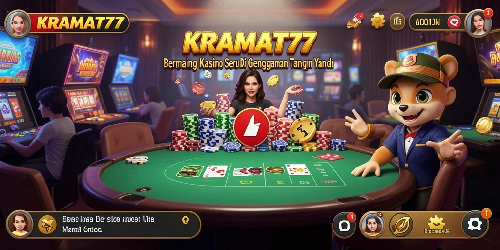 Screenshot KRAMAT77 menunjukkan gameplay kasino yang mendebarkan.