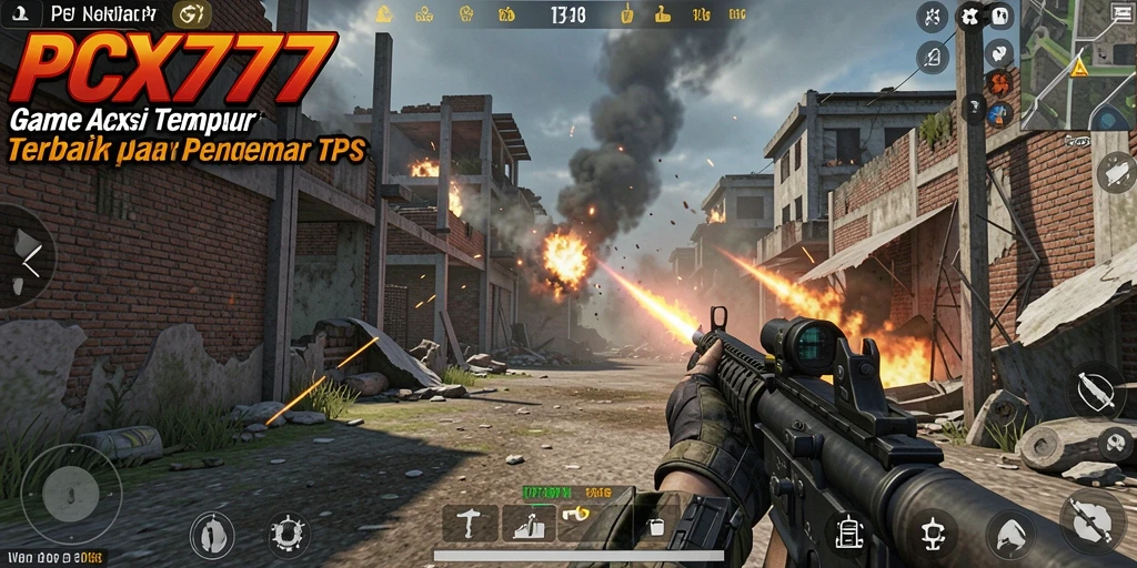 Tampilan aksi seru dalam gameplay PCX777 yang gelap dan mendebarkan.