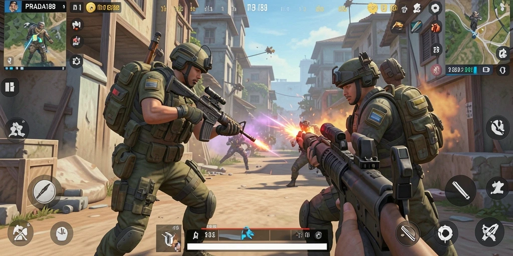 Gameplay seru PRADA188 di medan perang Battle Royale.