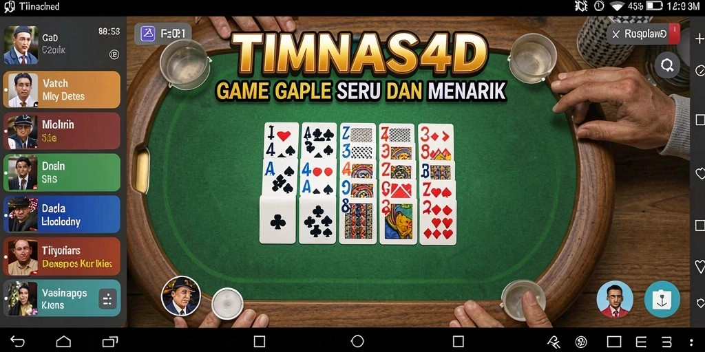 Tampilan gameplay Gaple yang seru dan interaktif dalam TIMNAS4D.