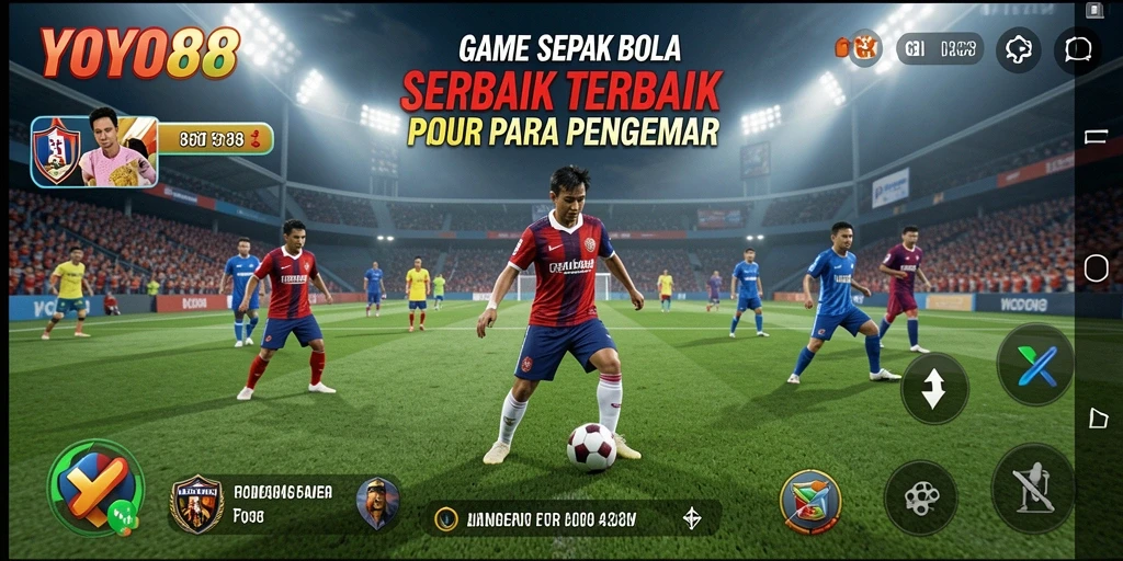Tampilan gameplay YOYO88 yang menarik dan dinamis dalam aksi sepak bola.