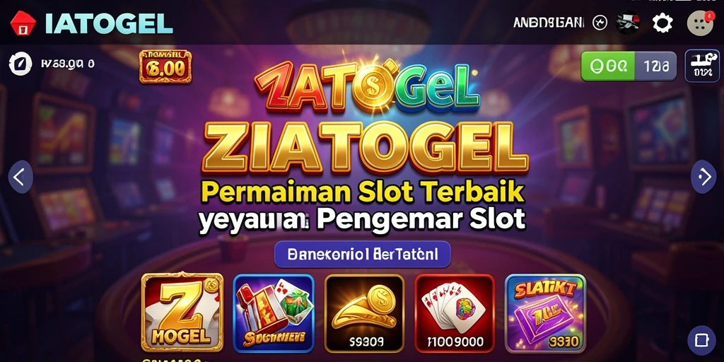 Tampilan gameplay ZIATOGEL yang memikat dengan berbagai mesin slot.
